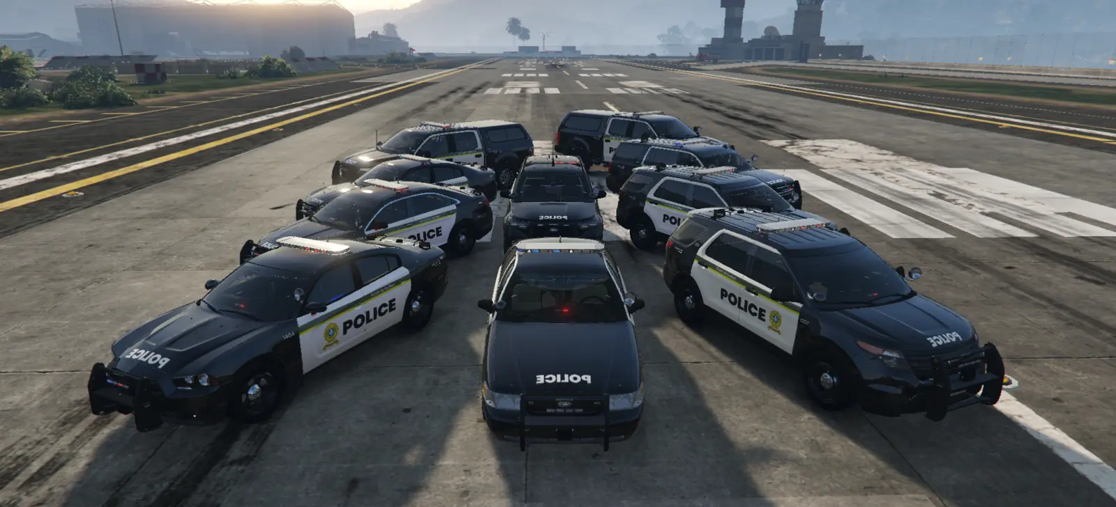 Flotte de véhicules policiers